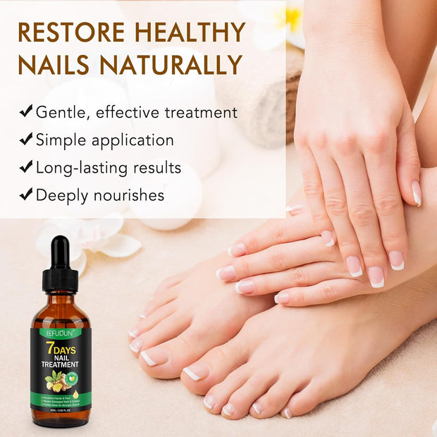 Nail Growth Serum, Ginger Nail Serum, Nails Repair Cuticles Oil, Ginger Nail Oil for Strengthen & Promote Nails Growth, Natural Plant Formula