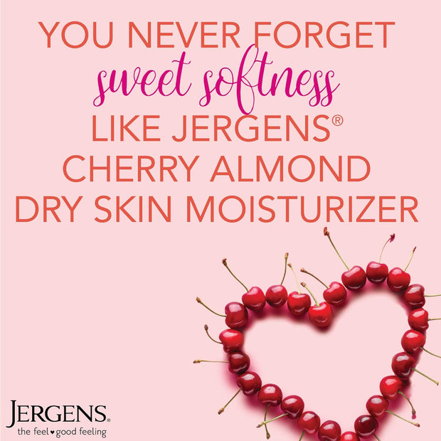 Jergens Original Scent Dry Skin Body Lotion, Hand and Body Moisturizer, Cherry Almond Essence, Dermatologist Tested, 21 Oz, Pack of 3