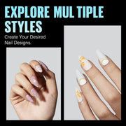 TOMICCA Medium Almond Nail Tips, 504Pcs Acrylic, 12 Sizes Half Matte Soft Gel, Nail Extension for Beginner and Professional