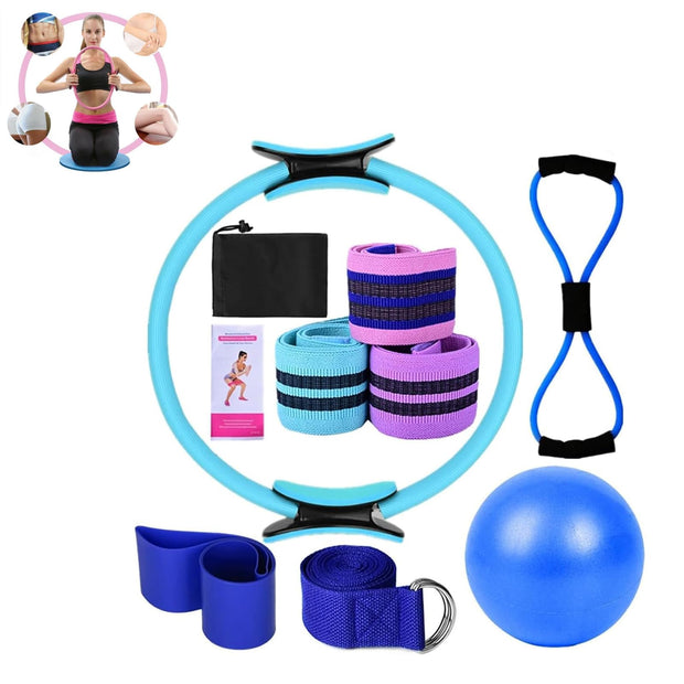 Pilates Essentials Kit for Women,Better Me Pilates Kit,Pilates Rings Booty Bands Yoga Ball,Yoga Sets for Women - Complete Set of 11 Accessories,Pilates Equipment for Home Workouts