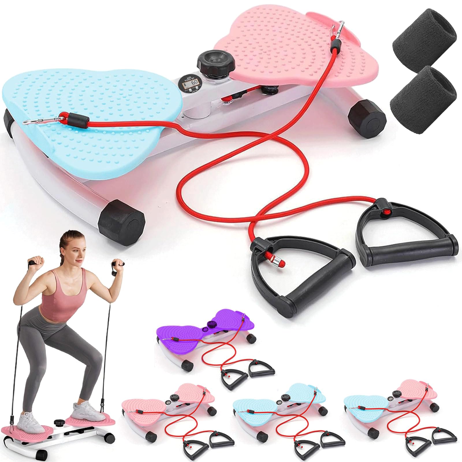 2025 Merachfit Waist Twisting, Waist Twisting Fitness Tool, Ab Twister Board, Adjustable Noiseless Home Gym Exercise Equipment for Women Men, 300 LBS Capacity, with Digital Display