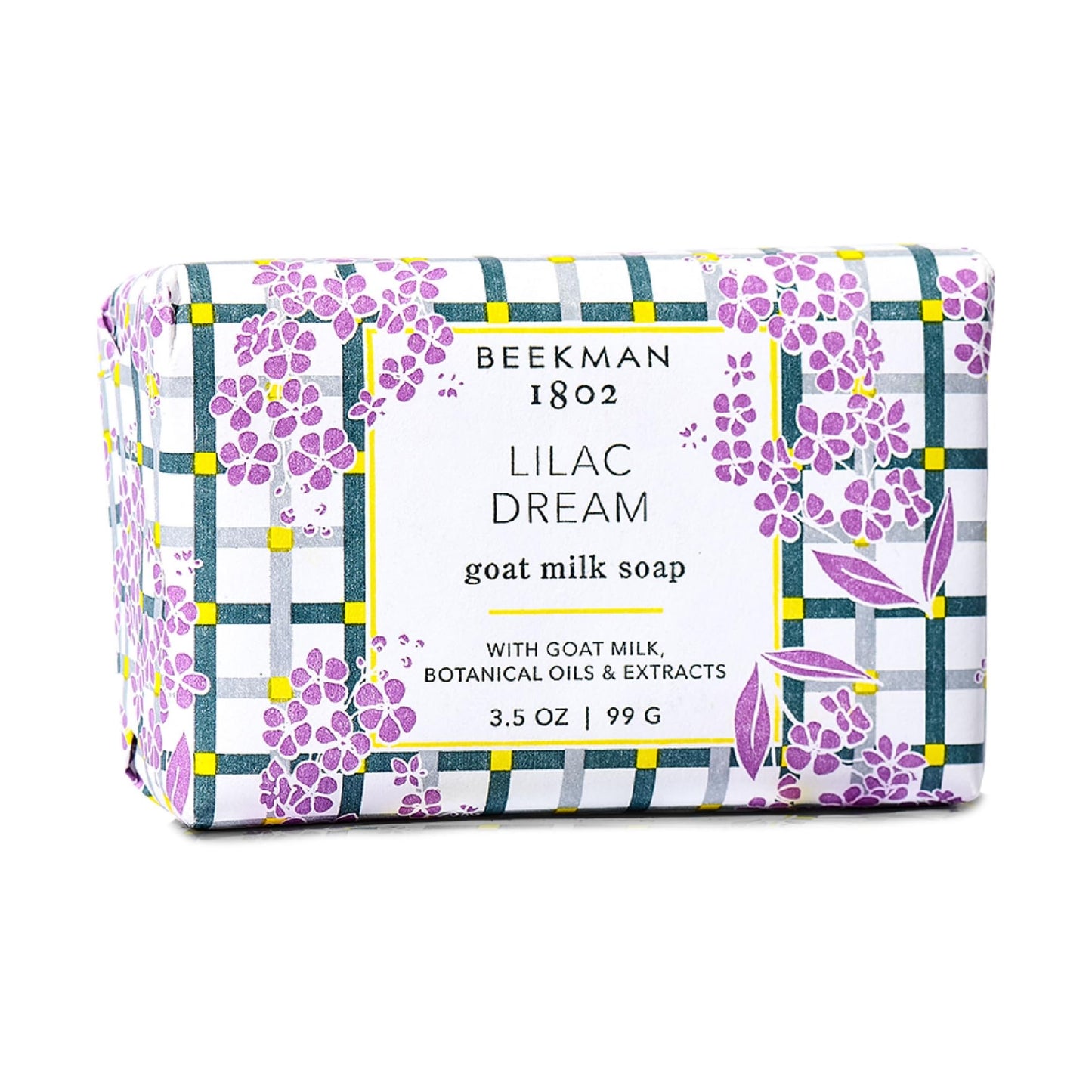 Beekman 1802 Goat Milk Body Soap Bar 3-Piece Set, Sunshine Lemon - Scented - 3.5 oz - Nourishes, Moisturizes & Hydrates - 100% Vegetable Soap with Lactic Acid - Good for Sensitive Skin - Cruelty Free
