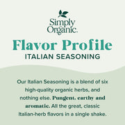 Simply Organic Italian Seasoning, 0.95 Ounce, Organic Herbs, Oregano, Majoram, Thyme, Rosemary, Basil, Sage, Kosher, NonGMO