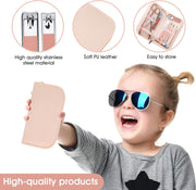Nail Clippers and Beauty Tool Portable Set, Rose Gold Martensitic Stainless Steel Manicure Set 12 in 1, with Pink Leather Bag, Suitable for Home, Workplace, Outdoor Travel, Gift Giving, Salon.