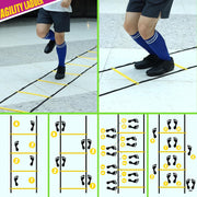 Teenitor Agility Ladder Speed Ladder Training Ladder for Soccer, Speed, Football Fitness Feet Training Carry Bag Agility Training Equipment 13 rungs, 23 feet