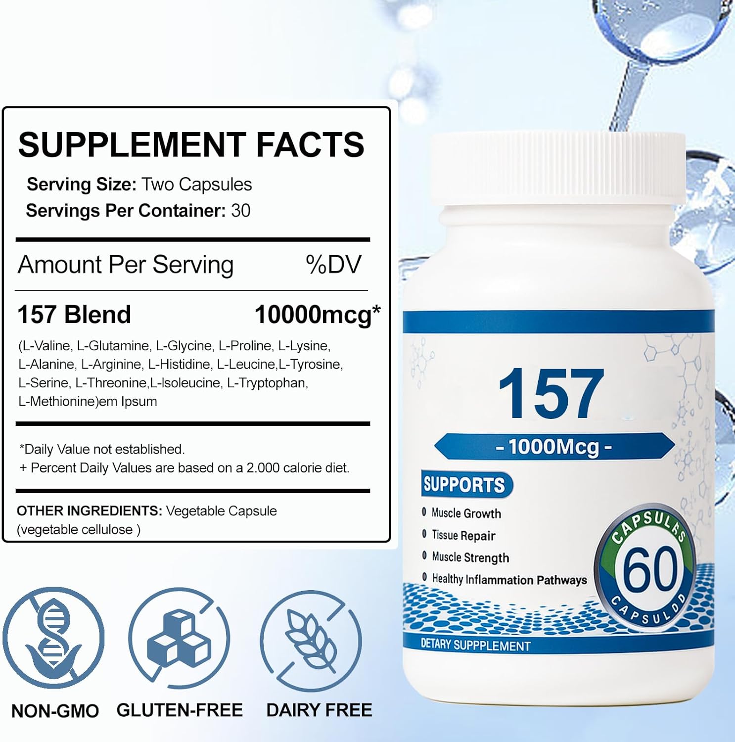 157 Capsules 1000 Mg, Non-GMO, Gluten-Free, 120 Capsules