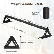 Wall Mounted Doorway Pull Up Bar, Heavy Duty Strength Training Pull-Up Bars for Doorframe, Support Beam or Joist Mount Thick Metal Sturdy Construction Support 500 lbs