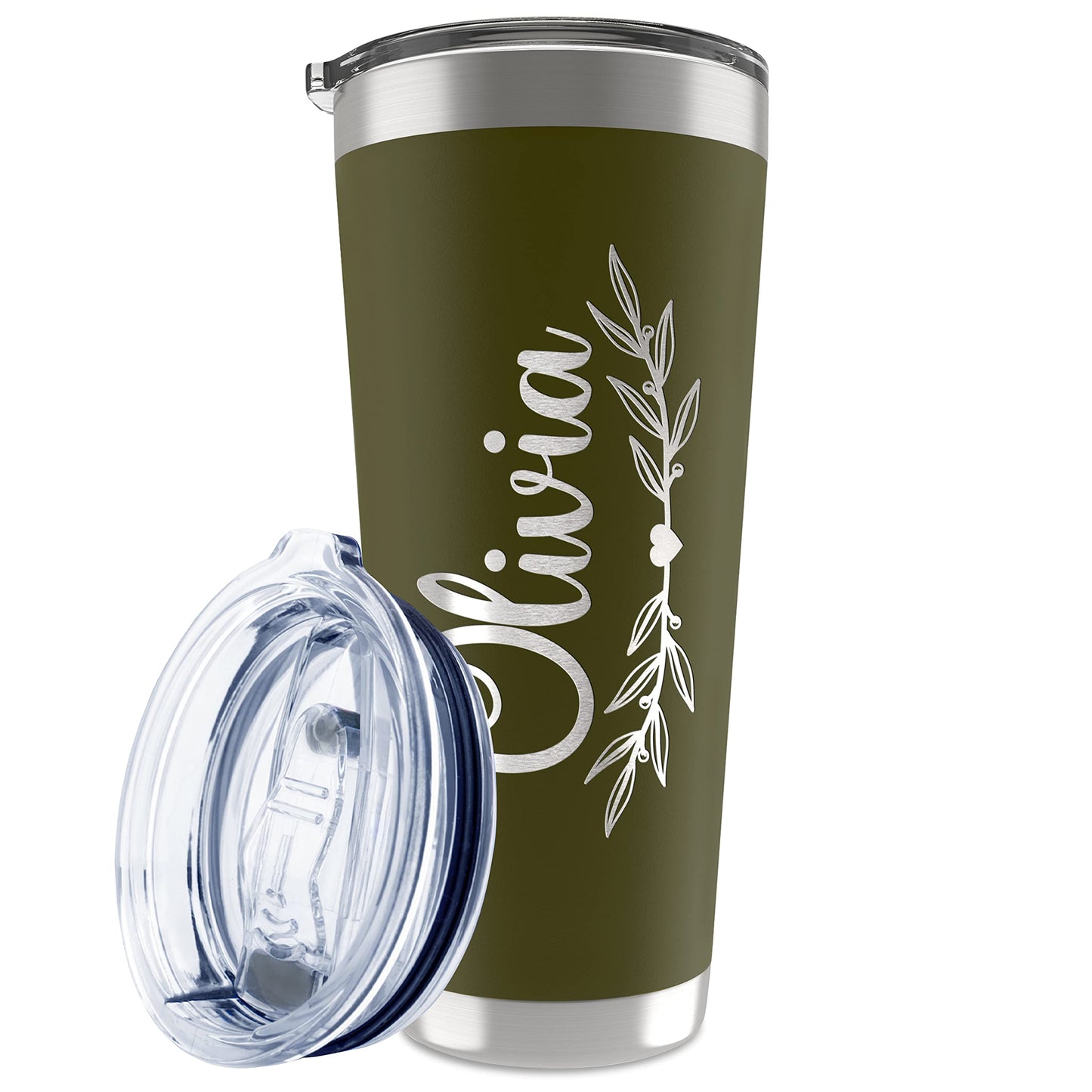 Be Burgundy Personalized Tumbler with Engraved Name - 12 Designs, 20 Oz Coffee Tumbler with Slider Lid, Black - Double Wall Insulated, Personalized Gifts for Him