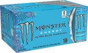 Monster Energy Ultra Blue Hawaiian, Sugar Free Energy Drink, 16 Ounce (Pack of 15)