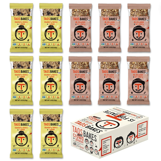 Taos Bakes - Variety Pack - Breakfast Bars - High Protein and High Fiber packed Granola Bars - Gluten Free & Non-GMO - Healthy Snacks for Adults & Kids – Trail Mix Bars - 12 Pack, 1.8oz ea