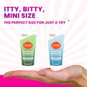 Lume Whole Body Deodorant - Mini Travel Size Invisible Cream Tube - Trial Size - 72 Hour Odor Control - Doctor Developed - Aluminum and Baking Soda Free - .5oz (Pack of 2) (Fresh Alpine & Unscented)