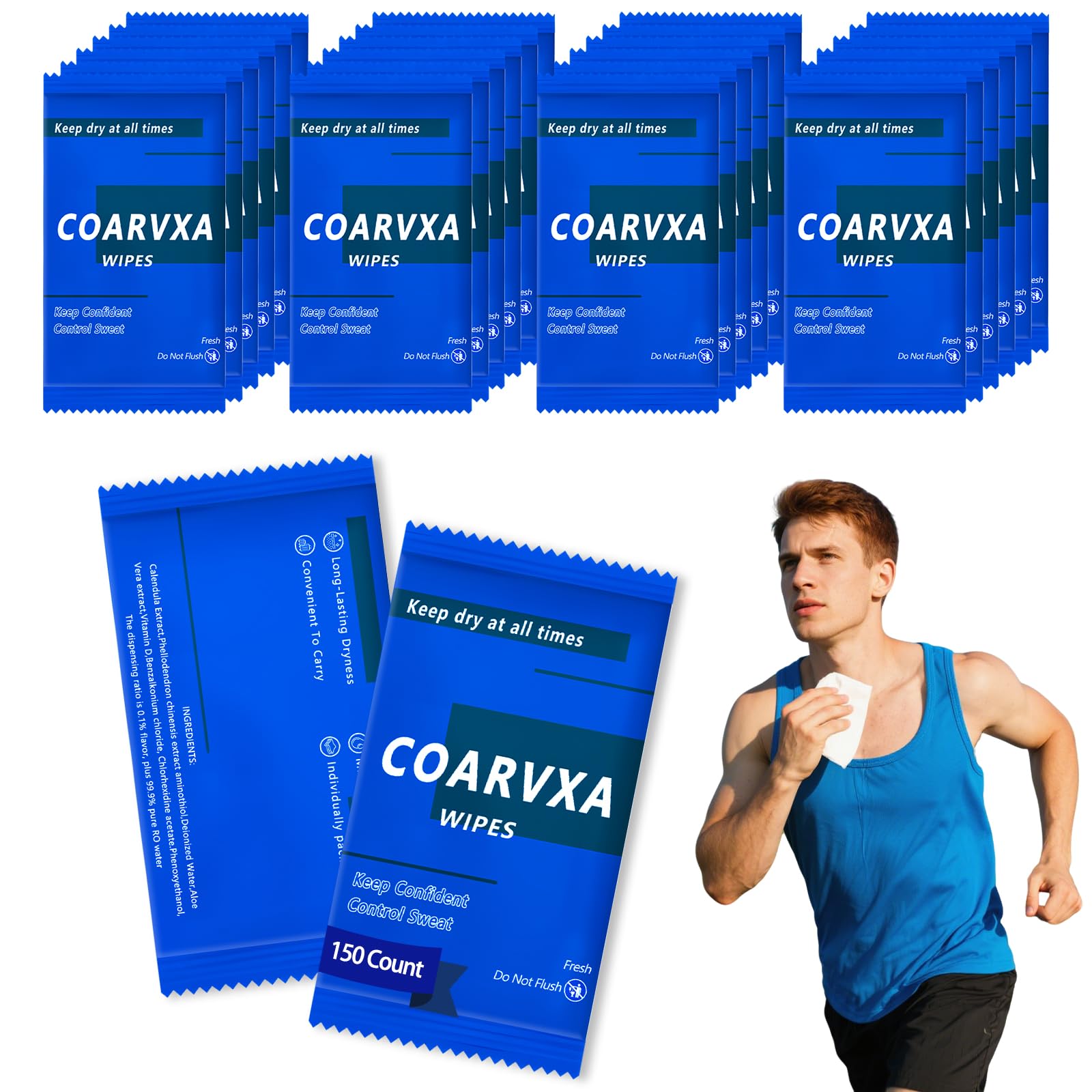 Mini Deodorant Body Wipes 50 pieces of deodorant Wipes And Travel To Clean Skin And Travel Deodorant Individually Wrap Hypoallergenic For Female Male Teenagers