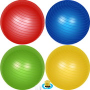 Leyndo 4 Pcs 26 Inch Yoga Exercise Ball Pilates Pregnancy Birthing Fitness Ball with Quick Pump Anti Burst for Improved Posture, Balance, Yoga, Pilates, Training