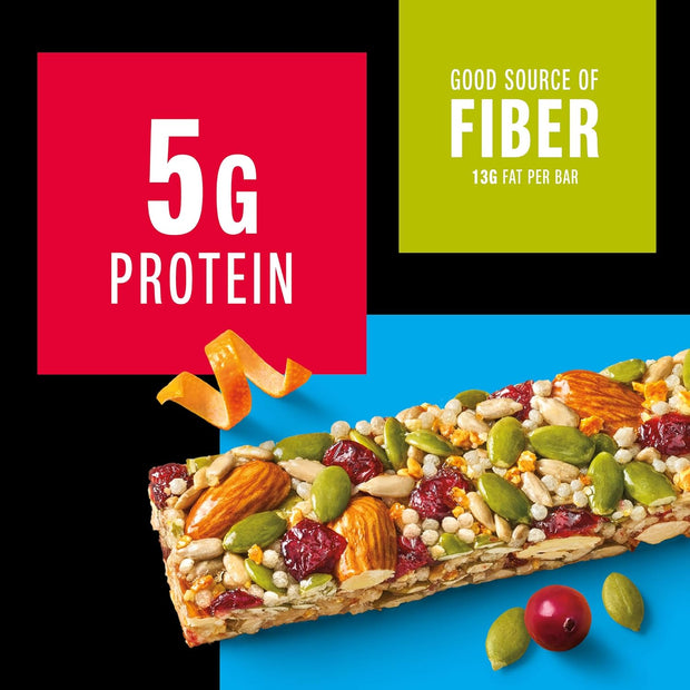 KIND Seeds Fruit & Nuts Snack Bar, Orange Cranberry | 5g Protein, High Fiber, Gluten Free Bars, 1.4 OZ, 36 Count