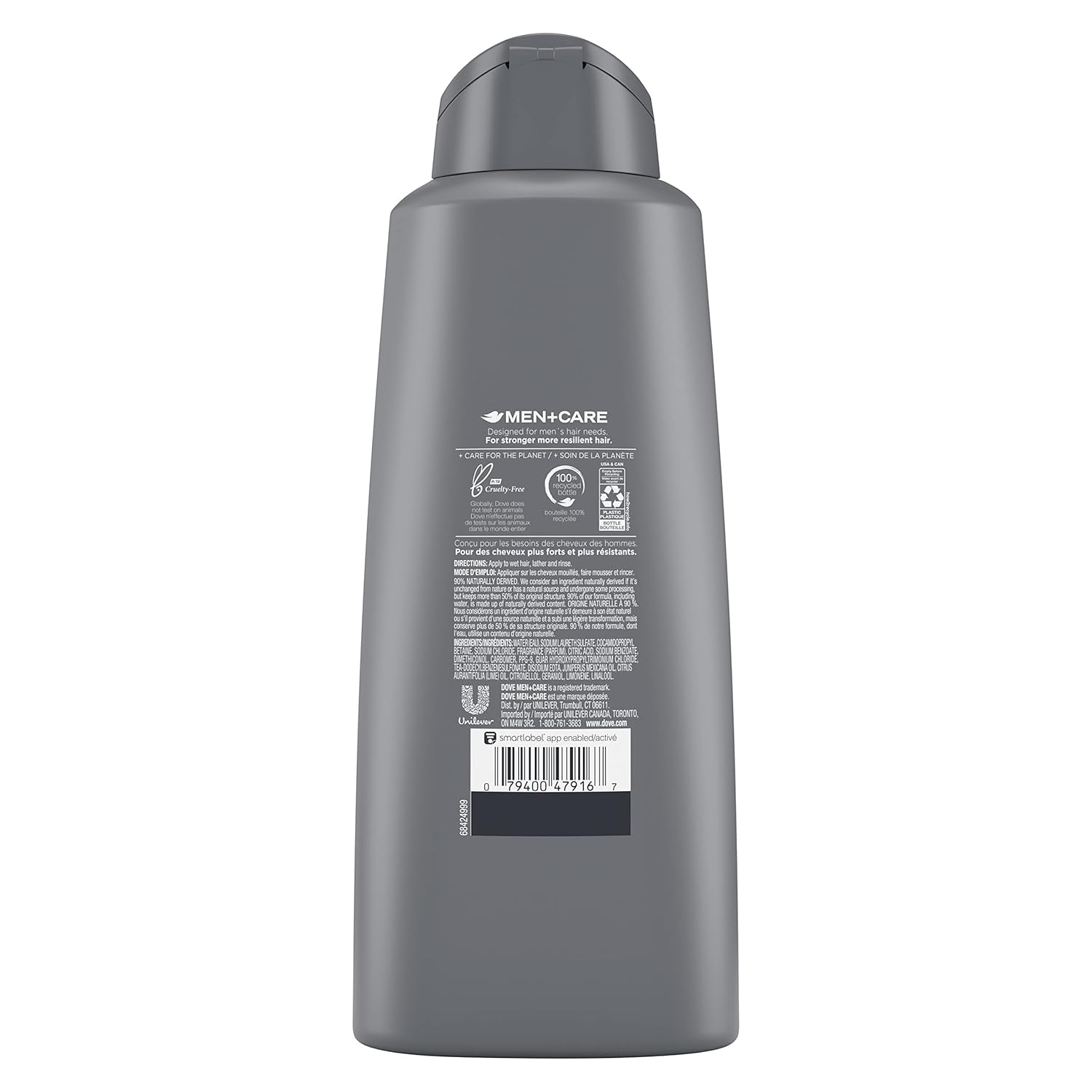 DOVE MEN + CARE 2 in 1 Shampoo and Conditioner For Healthy-Looking Hair Lime + Cedarwood Naturally Derived Plant Based Cleansers 20.4 oz 3 Count