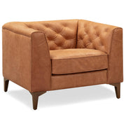 POLY & BARK Essex Sofa in Full-Grain Pure-Aniline Italian Tanned Leather in Cognac Tan