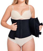 MERYOSZ Zipper Waist Trainer for Women - Mesh Corset Shapewear Tummy Control Body Shaper Waist Cincher Postpartum Girdle