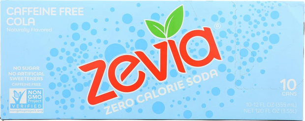 Zevia Caffeine Free Cola 12 Fl Oz (Pack of 10)