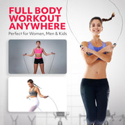 Jump Rope – Speed Jump Rope with Ball Bearings and Adjustable Cable – Jumping Cable for Men, Women, Kids – Ideal for Box, Sports, Cardio, Training – Tangle-Free Jumping and Memory Foam Handle