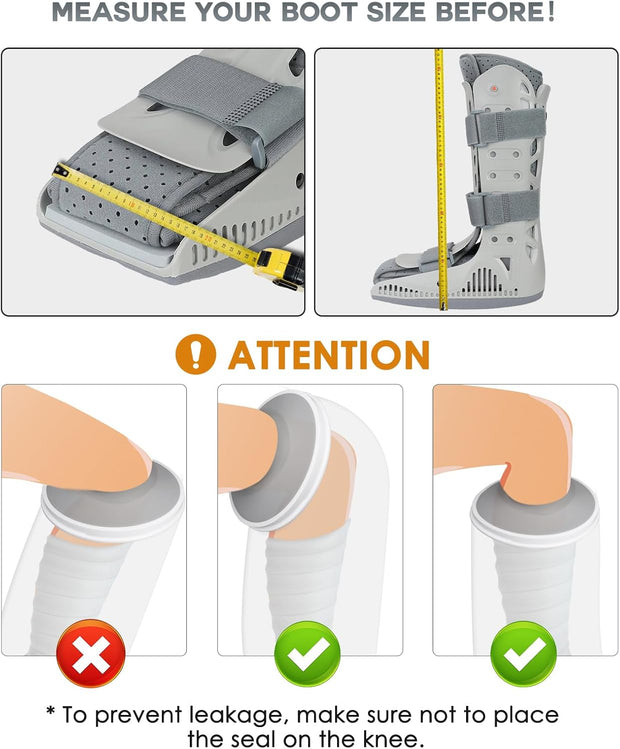 Waterproof Extra Wide Full Leg Cast Cover for Shower with Non-Slip Bottom, Extra Large Watertight Leg Cast Protector for Thigh Foot Ankle Surgery Wounds, Knee Immobilizer/Brace, Walking Boots,Reusable