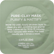 L'Oréal Paris Skincare Pure-Clay Face Mask Trial Size Set, Includes 3 Different Face Masks Made With Charcoal, Red Algae and Eucalyptus, Set