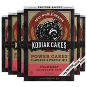 Kodiak Cakes Power Cakes Variety Pack - Protein Pancake Mix Just Add Water - 100% Whole Grain Flapjack and Protein Waffle Mix - Buttermilk (2, 20oz) and Chocolate Chip (1, 18oz) Pancake Mix Bulk