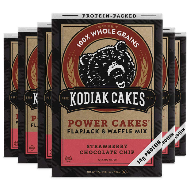 Kodiak Cakes Power Cakes Variety Pack - Protein Pancake Mix Just Add Water - 100% Whole Grain Flapjack and Protein Waffle Mix - Buttermilk (2, 20oz) and Chocolate Chip (1, 18oz) Pancake Mix Bulk