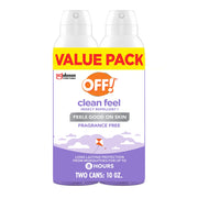 OFF! Clean Feel Insect Repellent Aerosol with 20% Picaridin, Bug Spray with Long Lasting Protection from Mosquitoes, Feels Good on Skin, 5 oz
