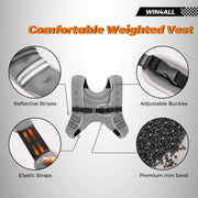Weighted Vest Woman, 6lb/8lb/12lb/16lb/20lb, Adjustable Women Weighted Vest for Walking, Strength Training, Running, Fitness, Muscle Building, Black