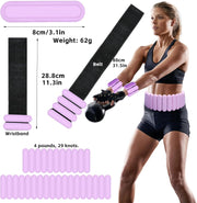Silicone Adjustable Weighted Belt for Men & Women – DIY Weighted Walking & Exercise Belt with Removable Weights – Gym, Strength Training, Yoga, Hiking – Free Weight Adjustment for Wrist & Ankle