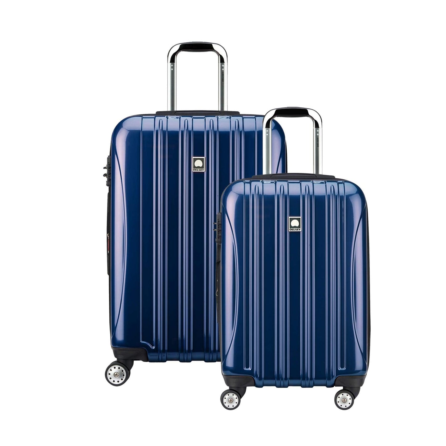 DELSEY PARIS Helium Aero Hardside Expandable Luggage with Spinner Wheels, Blue Cobalt, 3-Piece Set (21/24/28)