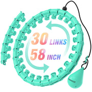 JKSHMYT Weighted Hula Circle Hoops for Adults Weight Loss, Infinity Fit Hoop Plus Size, 30 Detachable Links, Exercise Hoop for Women and Beginners