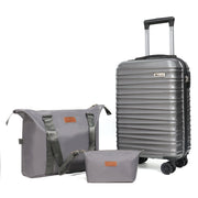 Luggage Set 3 Pieces (20/24/28) -Suitcase Set - Carry on Luggage with Wheels - Check-in Luggage - PC + ABS Durable Suitcase Rotating Silent Wheels Hardside Luggage with Spinner Wheels,3pcs (Pink)