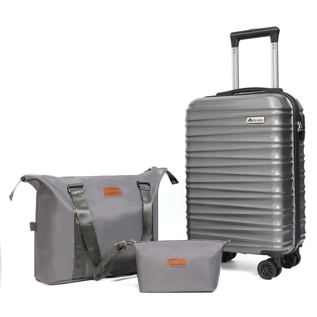 Luggage Set 3 Pieces (20/24/28) -Suitcase Set - Carry on Luggage with Wheels - Check-in Luggage - PC + ABS Durable Suitcase Rotating Silent Wheels Hardside Luggage with Spinner Wheels,3pcs (Pink)