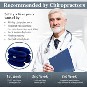 S Cervical Neck Traction Device for Instant Neck Pain Relief - Inflatable & Adjustable Neck Stretcher Neck Support Brace, Neck Traction Pillow for Home Use Neck Decompression