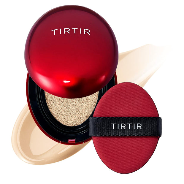TIRTIR Mask Fit Red Cushion Foundation | Full coverage, Weightless, Skin fit, Satin Glow Finish, Korean Makeup, beauty, Tattoo cover up, Buildable (#29N Natural Beige, 0.63 Fl Oz)