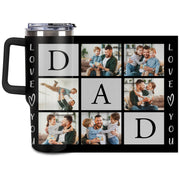 Personalized Tumbler Custom Vacuum Insulated Travel Mug Customizable Coffee Cup with Your Photos and Text Christmas Birthday Gift