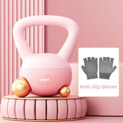 RUNWE Soft Kettlebell - Weight Options for 25, 20, 15, 10 and 5 LB Strength Training Kettlebells Weight Iron Sand Filled Shock-Proof Hand Weights for Women Men or Children