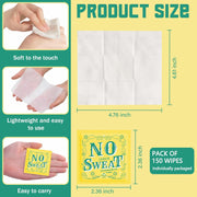 Mini Deodorant Body Wipes 150 pieces of Travel deodorant Wipes And Travel Deodorant Individually Wrap Hypoallergenic Underarm Sweating Lemon And Travel To Clean Skin For Female Male Teenagers