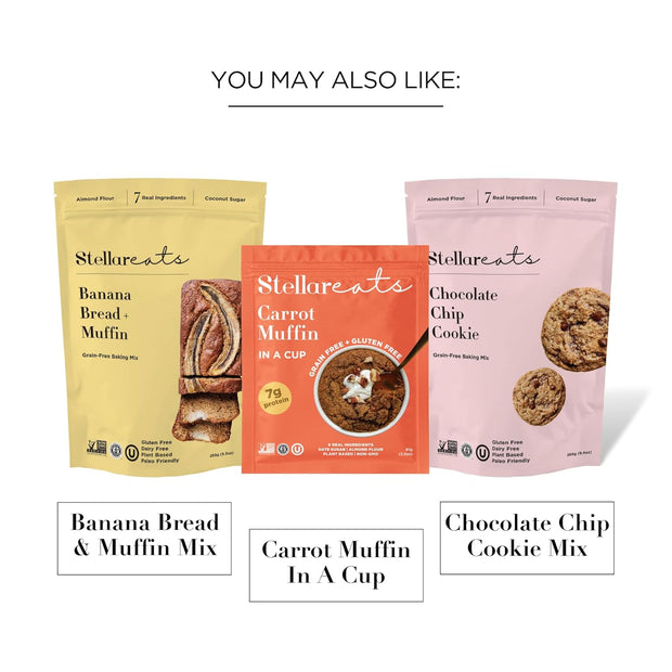 Stellar Eats Grain-Free Pancake & Waffle Mix | Gluten-Free, Dairy-Free, Plant-Based, Paleo-Friendly | Sweetened with Coconut Sugar | Almond Flour-Based | Makes Fluffy, Thick Pancakes | 7.3 oz | 1 Pack