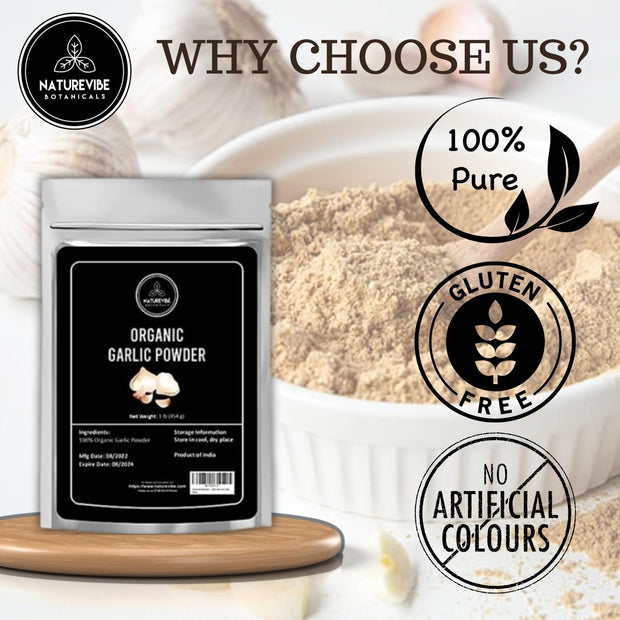 Naturevibe Botanicals Garlic Ground Powder, 5lbs | Raw, Gluten-Free & Non-GMO | Healthy Spice | Adds Flavor and Taste | [Packaging May Vary]