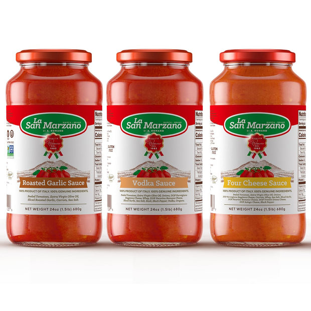 La San Marzano Marinara Sauce, 24 oz, Pasta Sauce Made in Italy, All Purpose Tomato Premium Quality, All Natural, Mediterranean Diet, Non GMO, Vegan, Gluten Free