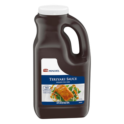 Minor's Teriyaki and Stir Fry Sauce, BBQ Sauce and Marinade, 4 lb (64oz) Bulk Bottle (Packaging May Vary) (Pack of 1)