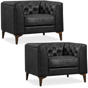 POLY & BARK Essex Sofa in Full-Grain Pure-Aniline Italian Tanned Leather in Cognac Tan