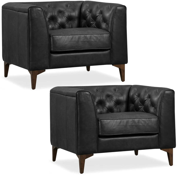 POLY & BARK Essex Sofa in Full-Grain Pure-Aniline Italian Tanned Leather in Cognac Tan