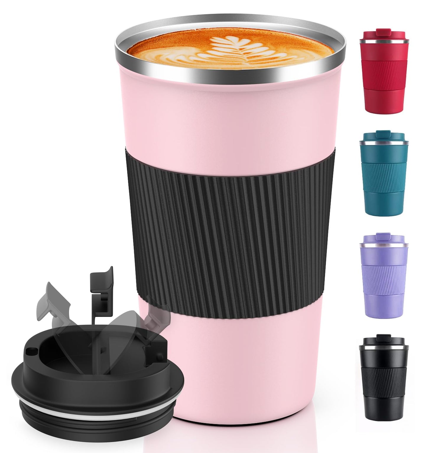 Coffee Mug 12oz - Insulated Travel Mug Spill Proof with Leakproof Lid Vacuum Stainless Steel Travel Coffee Mug Water Tumbler to GO, Reusable Coffee Cup for Men and Women for Hot & Cold Drinks
