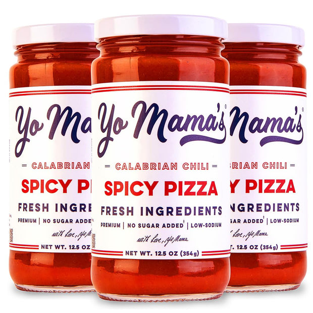 Yo Mama's Foods Keto Classic Pizza Sauce – Pack of (2) - Vegan, No Sugar Added, Low Carb, Low Sodium, Gluten Free, Paleo, and Made with Fresh Non-GMO Tomatoes!