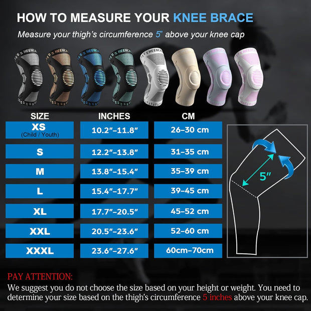 NEENCA Professional Knee Brace for Pain Relief, Medical Knee Support with Patella Pad & Side Stabilizers, Compression Knee Sleeve for Meniscus Tear, ACL, Joint Pain, Runner, Workout - FSA/HSA Eligible