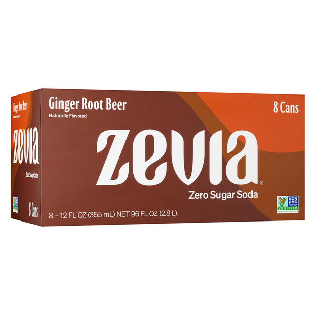 Zevia Zero Sugar Soda, Salted Caramel, 12 oz Cans (6-Pack) – Caffeine Free, Naturally Sweetened, No Calorie Soda - Non-GMO Project Verified, Gluten-Free, Vegan