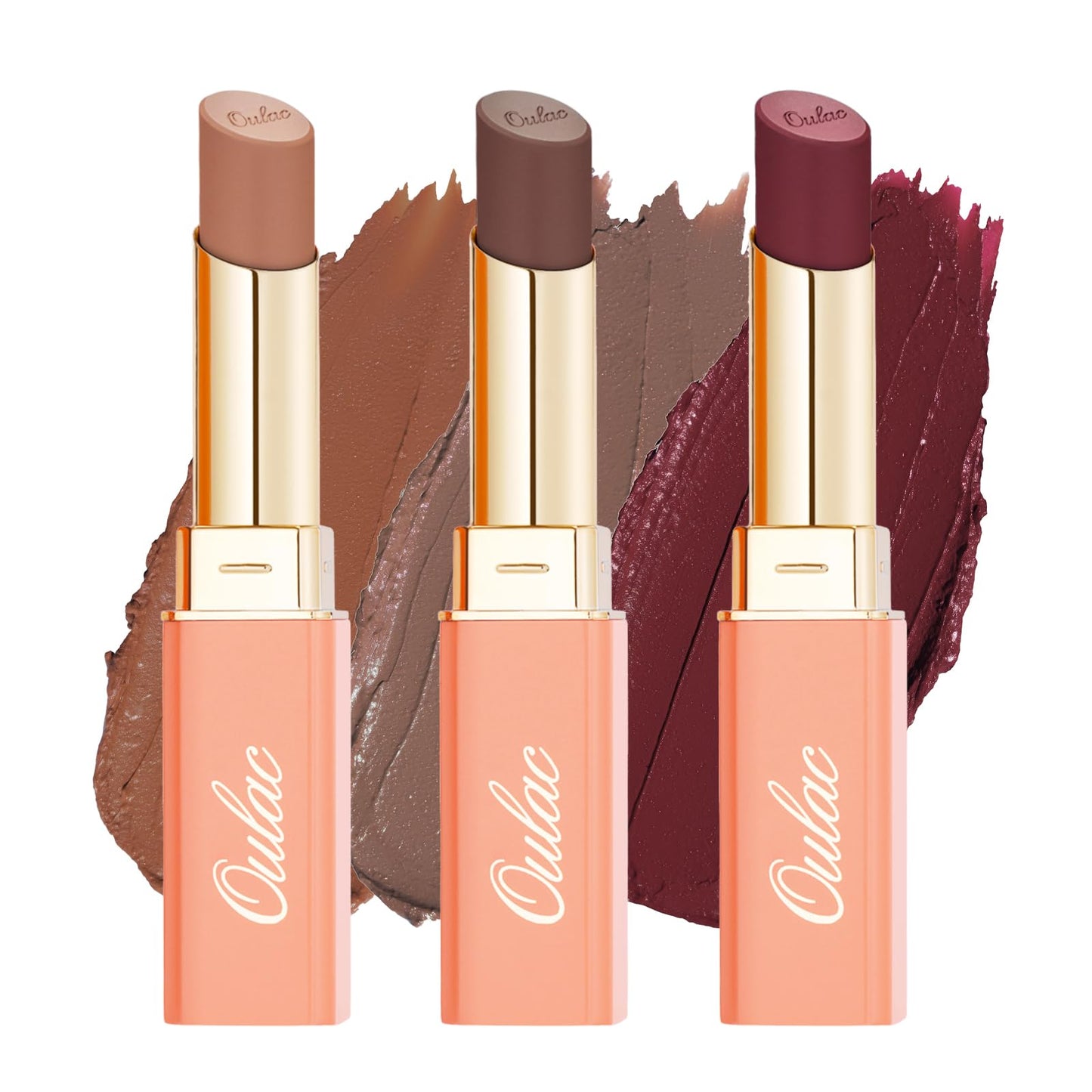 Oulac Beige Lipsticks for Women, Pale Nude Matte Lip Base, Full Coverage Lip Color, Satin Matte Finish, Cream Texture, Hydrating, Infused with Hyaluronic Acid, Vegan & Clean Beauty 4g SG01 Bare